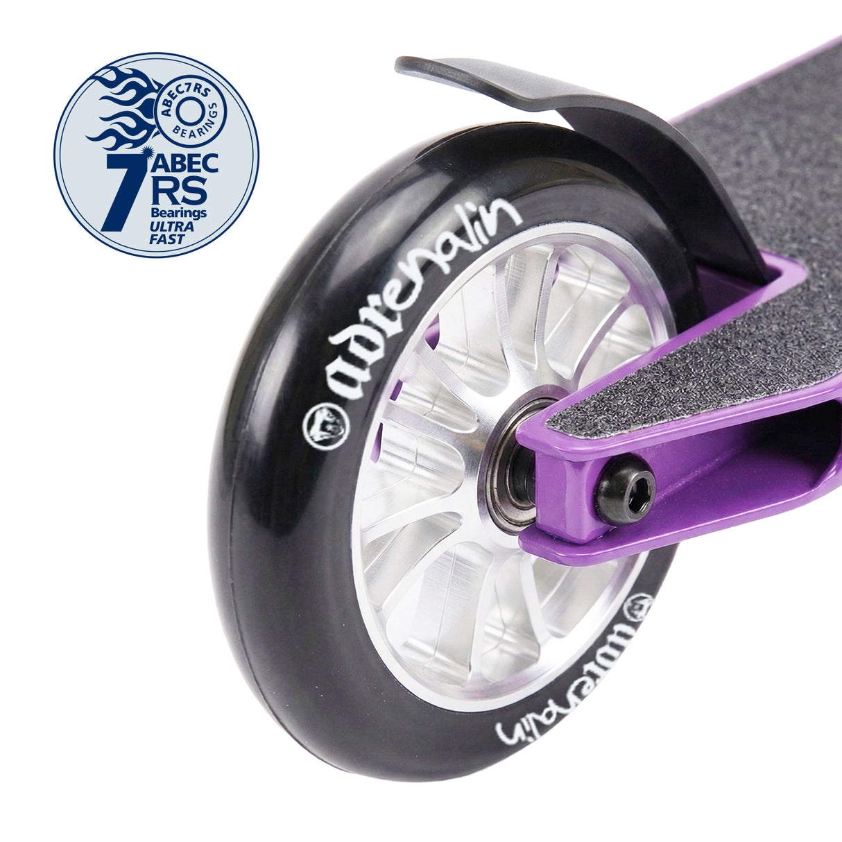 Adrenalin Stunt Air Pro-110 Scooter Purple - Back Wheel