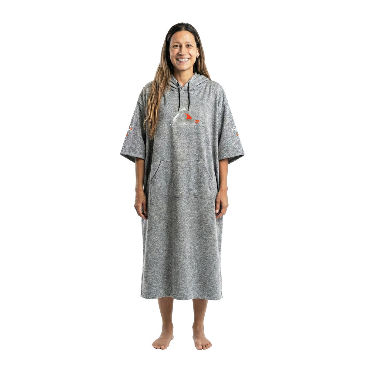 Adrenalin 2P Thermo Poncho Grey - Front Female