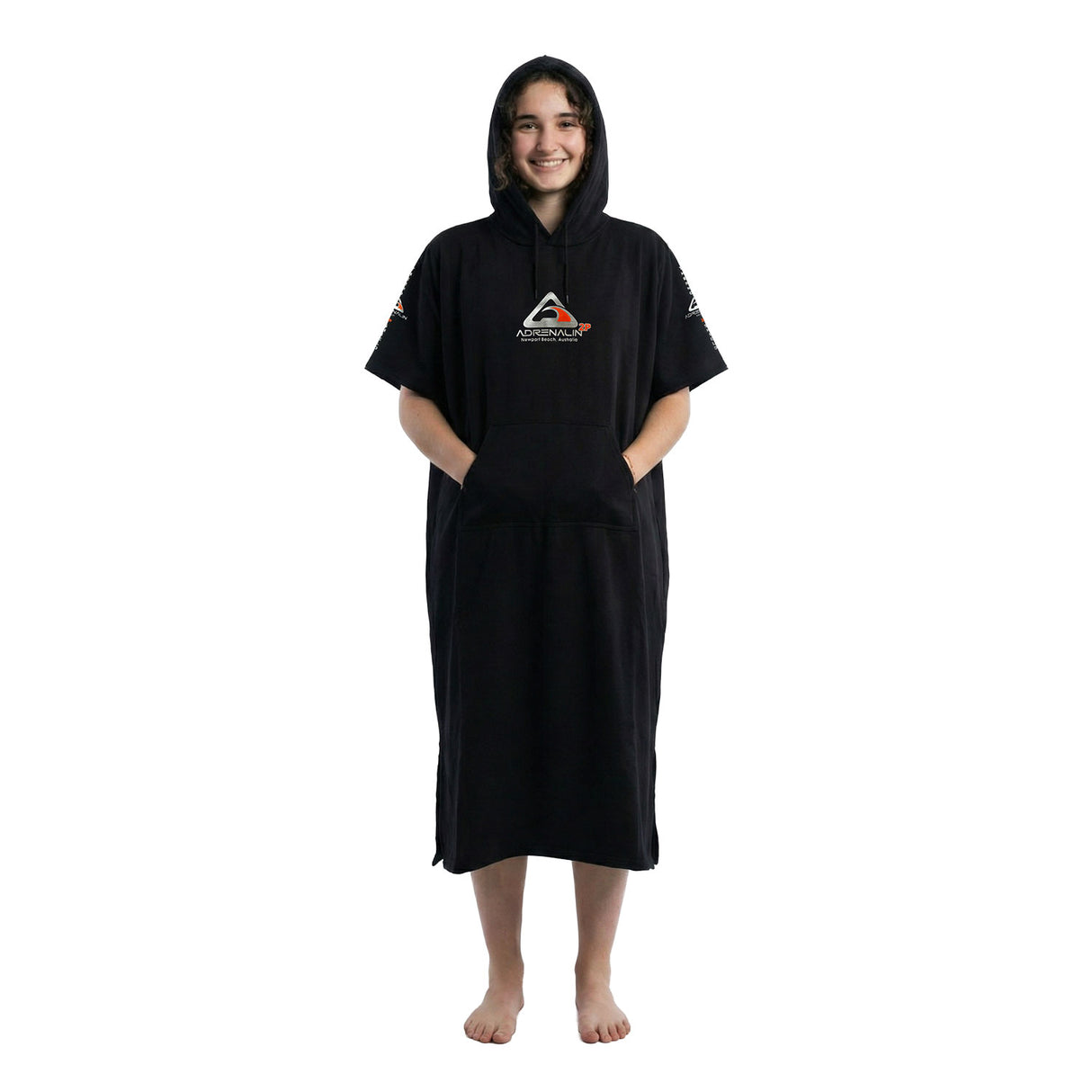 Adrenalin 2P Thermo Poncho Black - Front Female