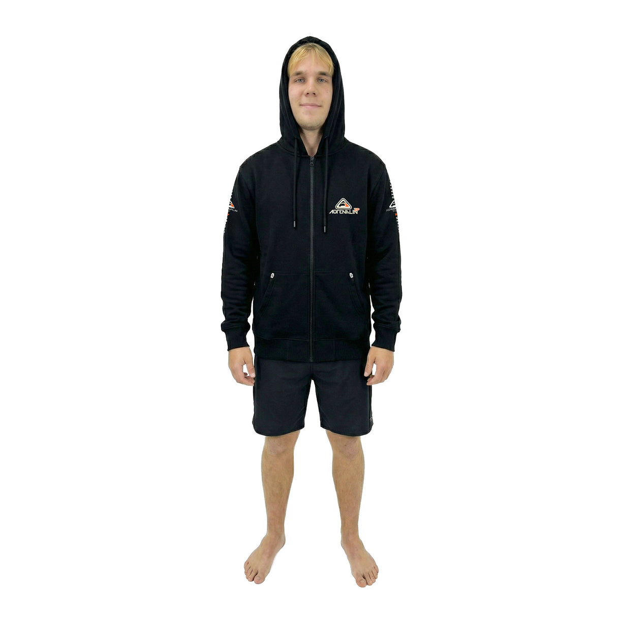 Adrenalin 2P Thermo Zip-Front Hoodie Black - Front