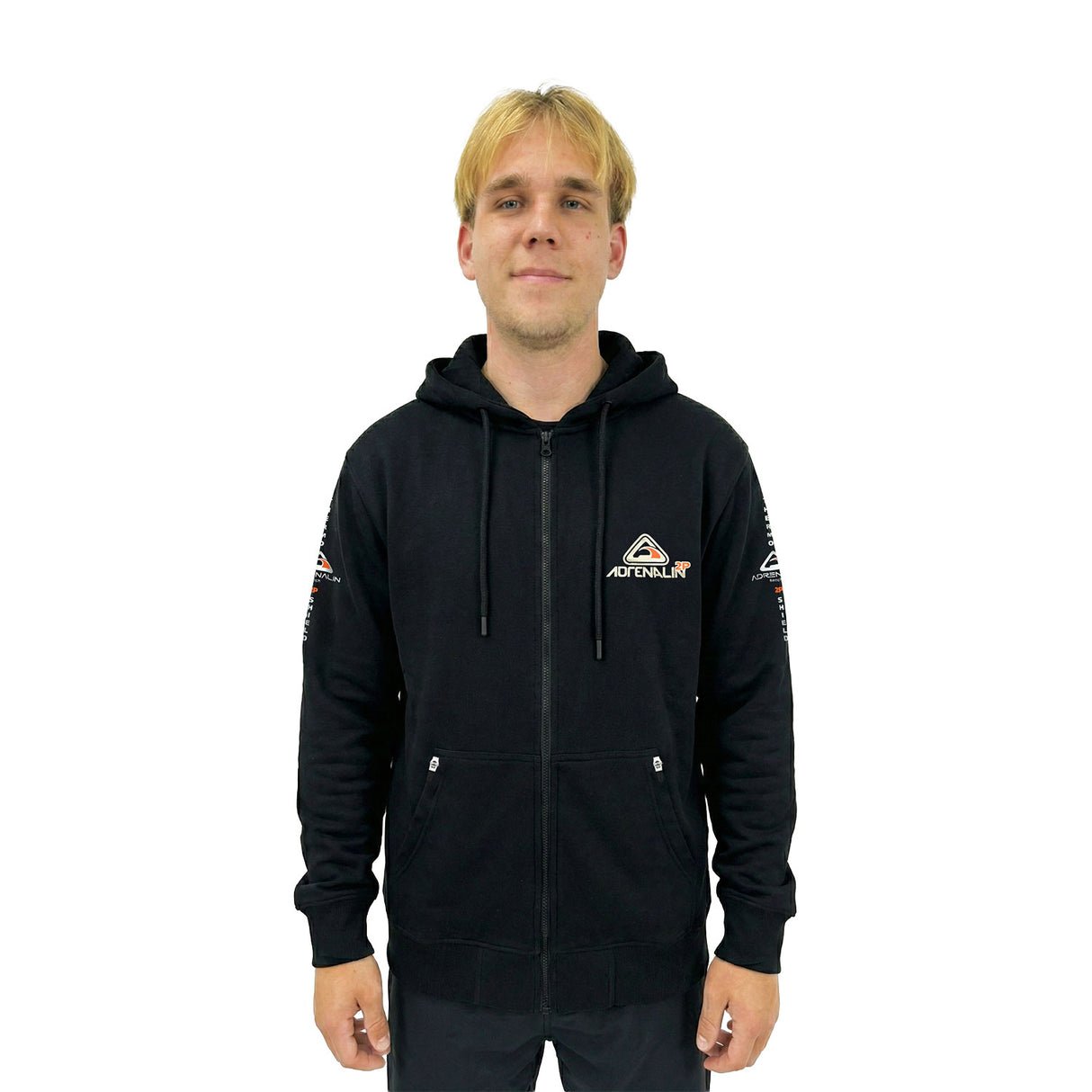 Adrenalin 2P Thermo Zip-Front Hoodie Black - Front Zoomed