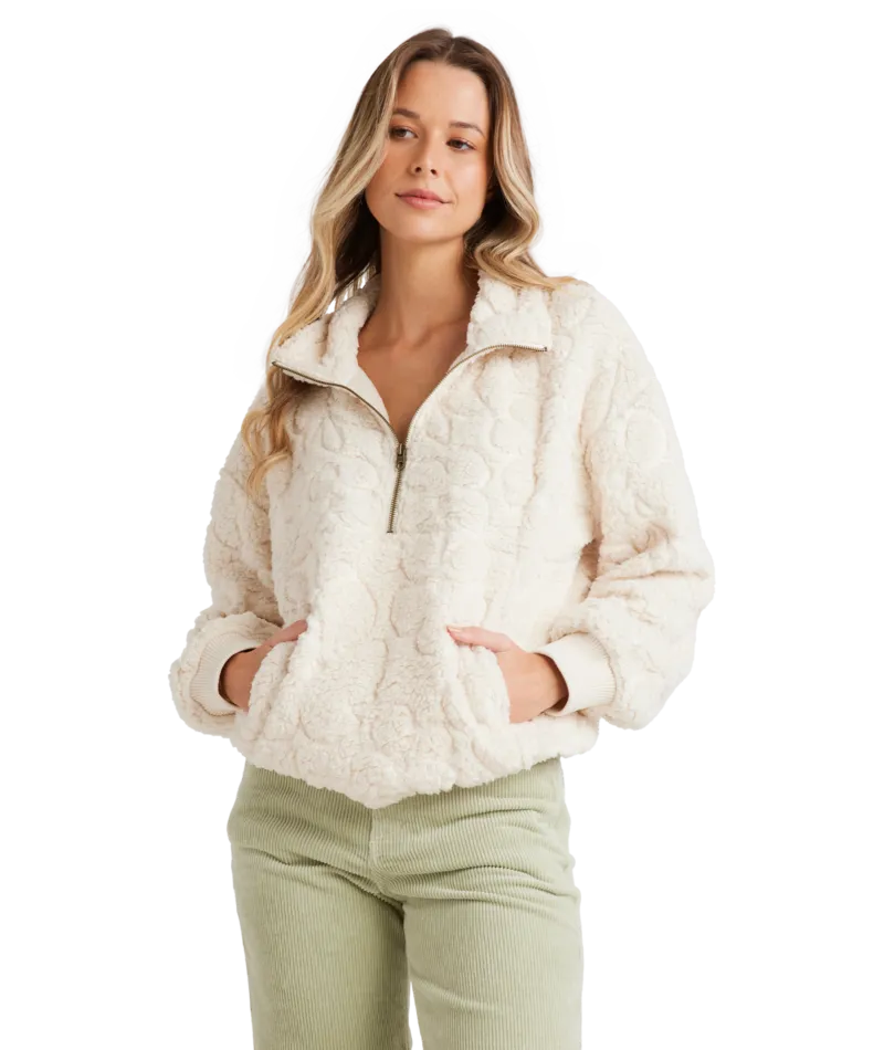 Fireside Cozy Half Zip Crew - Beachin Surf