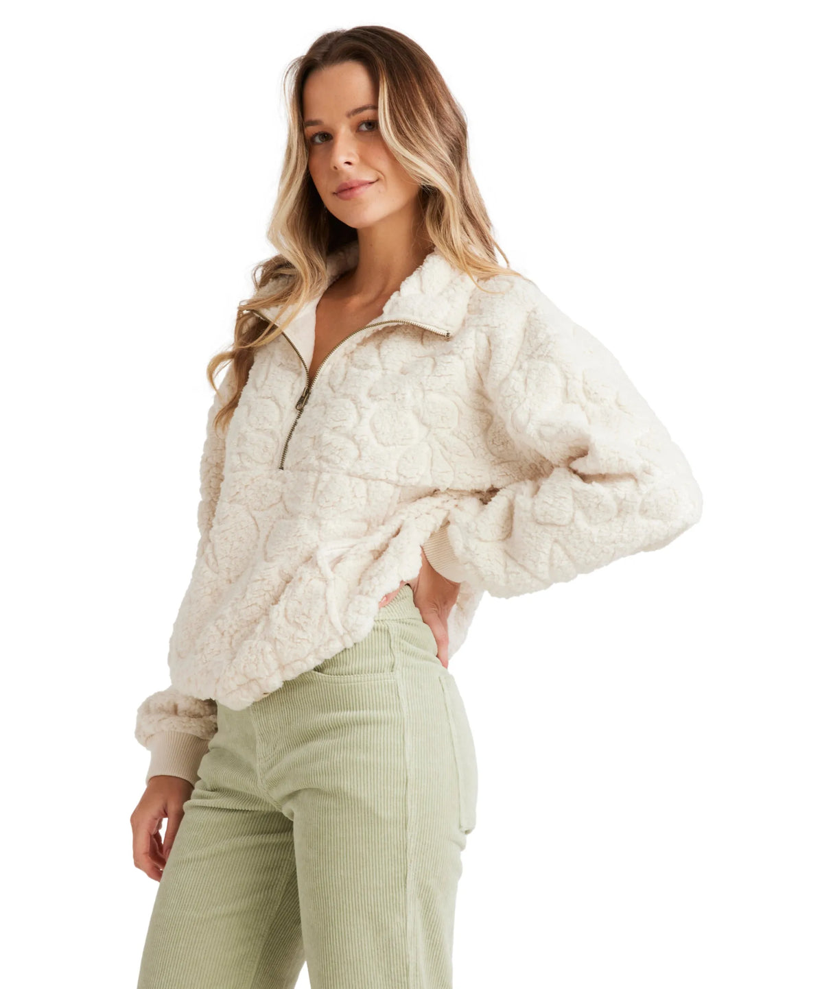 Fireside Cozy Half Zip Crew - Beachin Surf