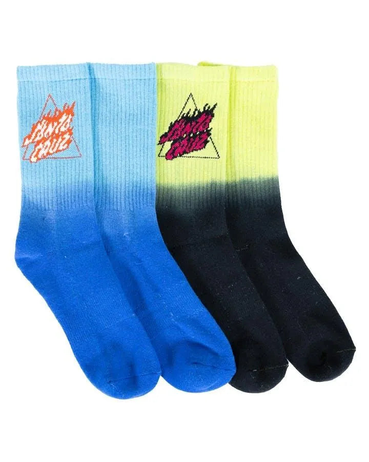Flamed Not A Dot Santa Cruz Boys Crew Socks (2 Pack) - Beachin Surf