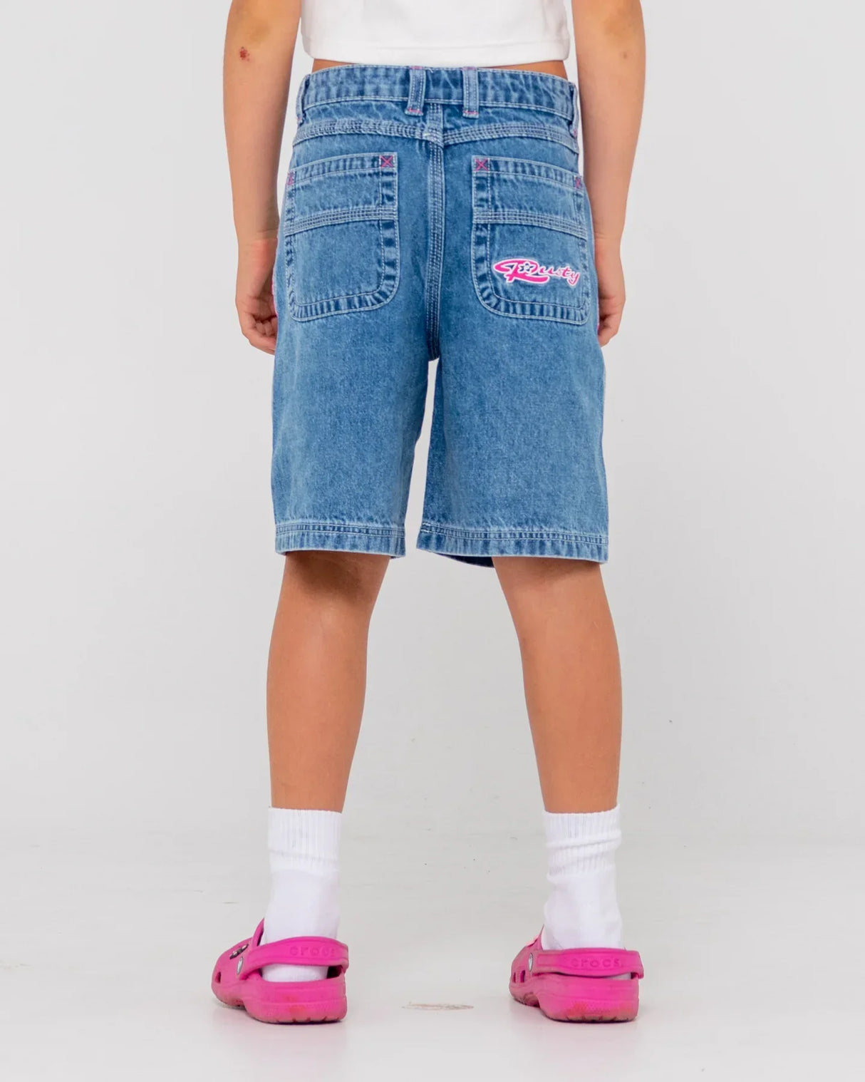 Flip Girl Low Rise Wide Leg Denim Jort