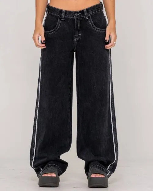 Flip Mommy Low Rise Wide Leg Denim Jean - Beachin Surf