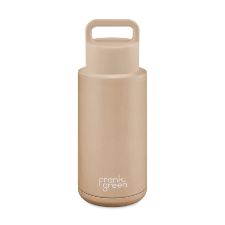 Frank Green Ceramic Reusable Bottle (Grip Finish) with Grip Lid - 34oz / 1,000ml - Beachin Surf