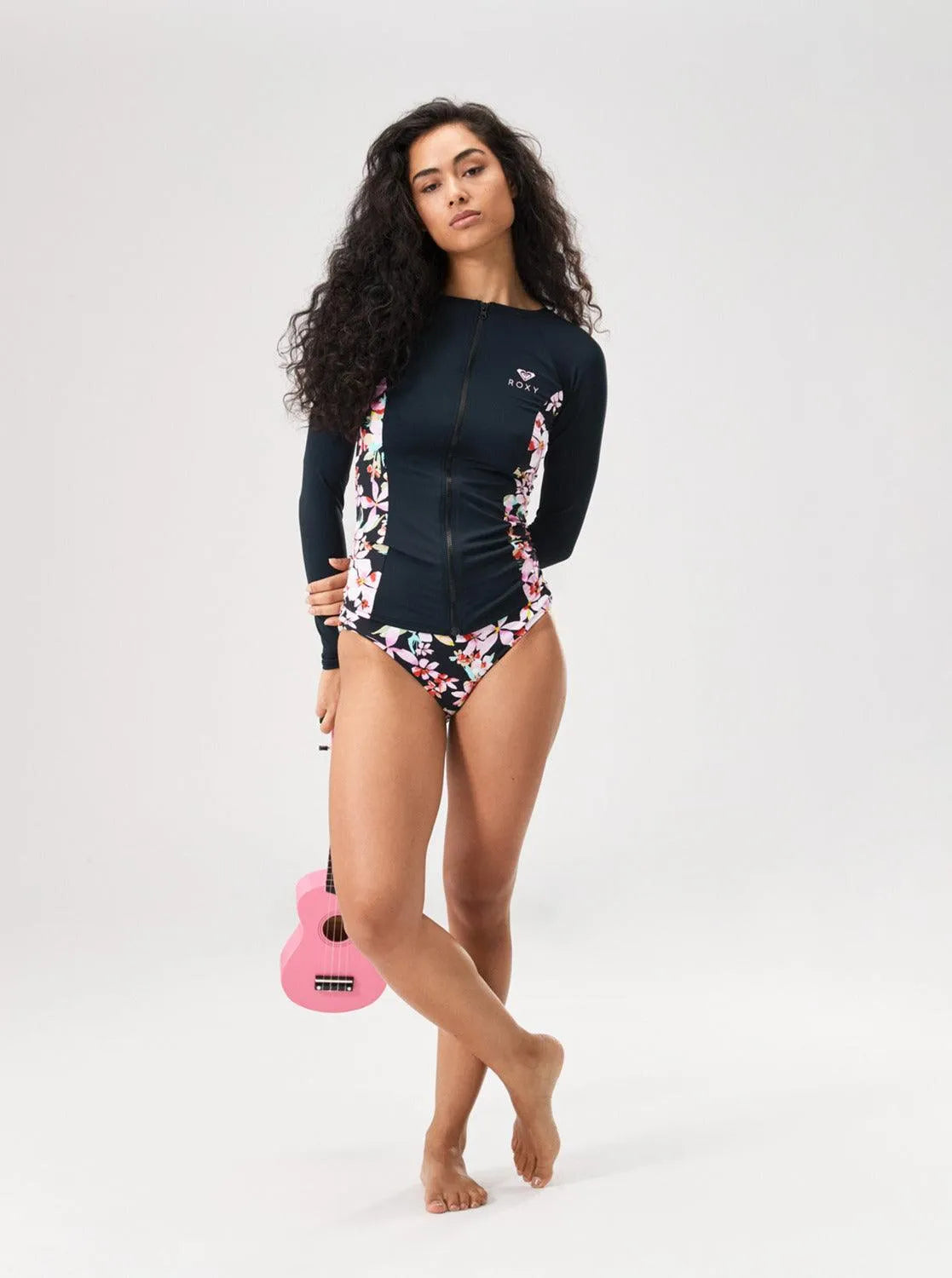 Full Zipped Mix Print Ls Lycra - Beachin Surf
