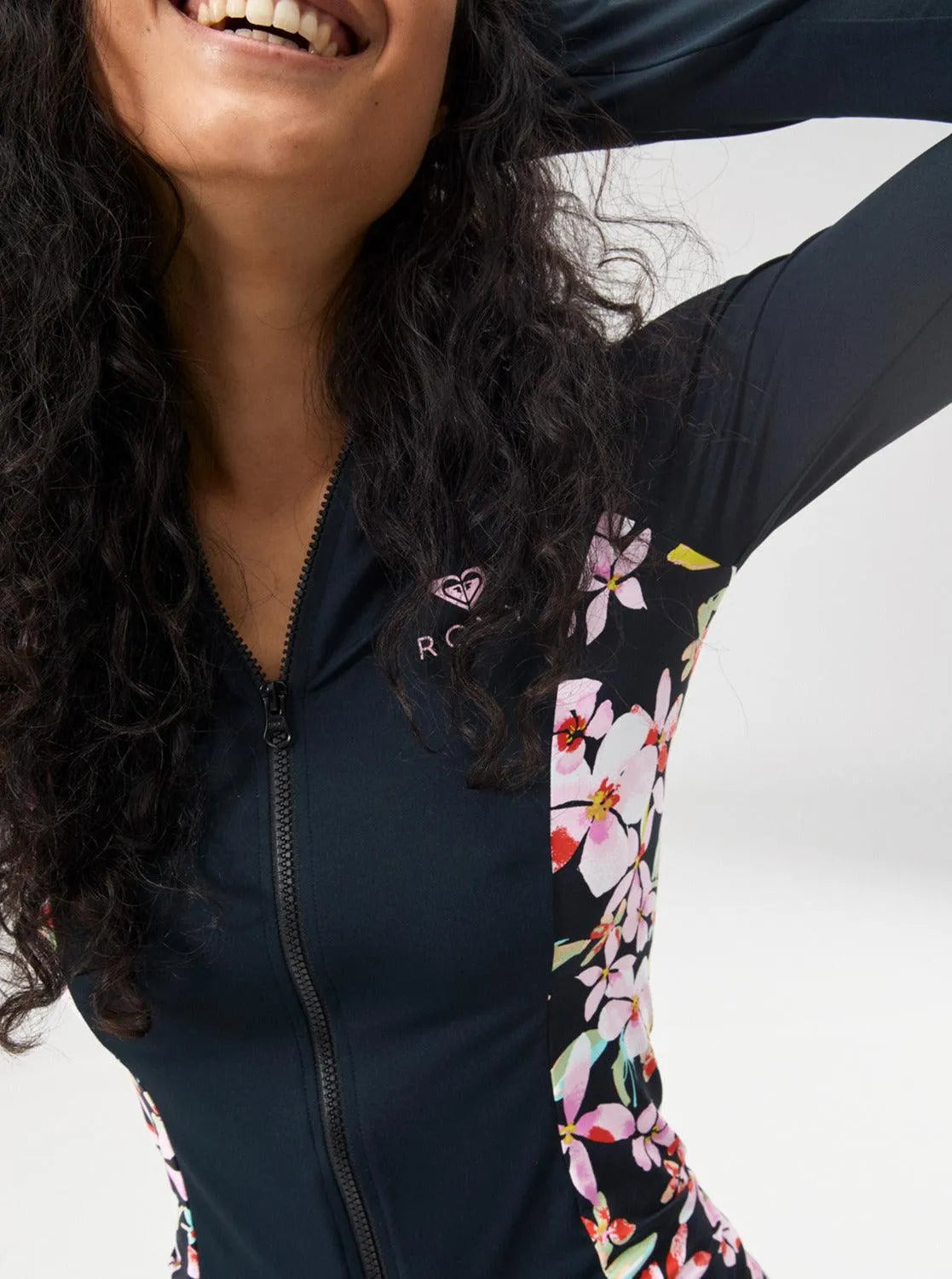 Full Zipped Mix Print Ls Lycra - Beachin Surf