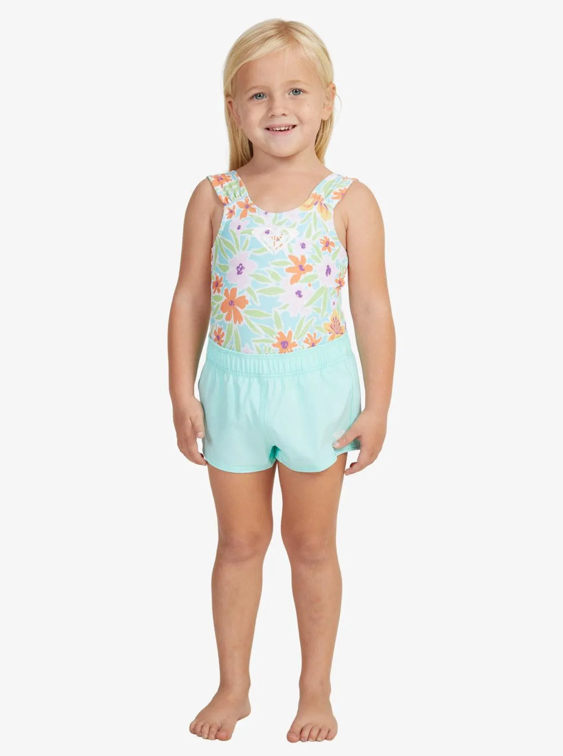 Girls 2-7 Solid Basic Swim Shorts - Beachin Surf