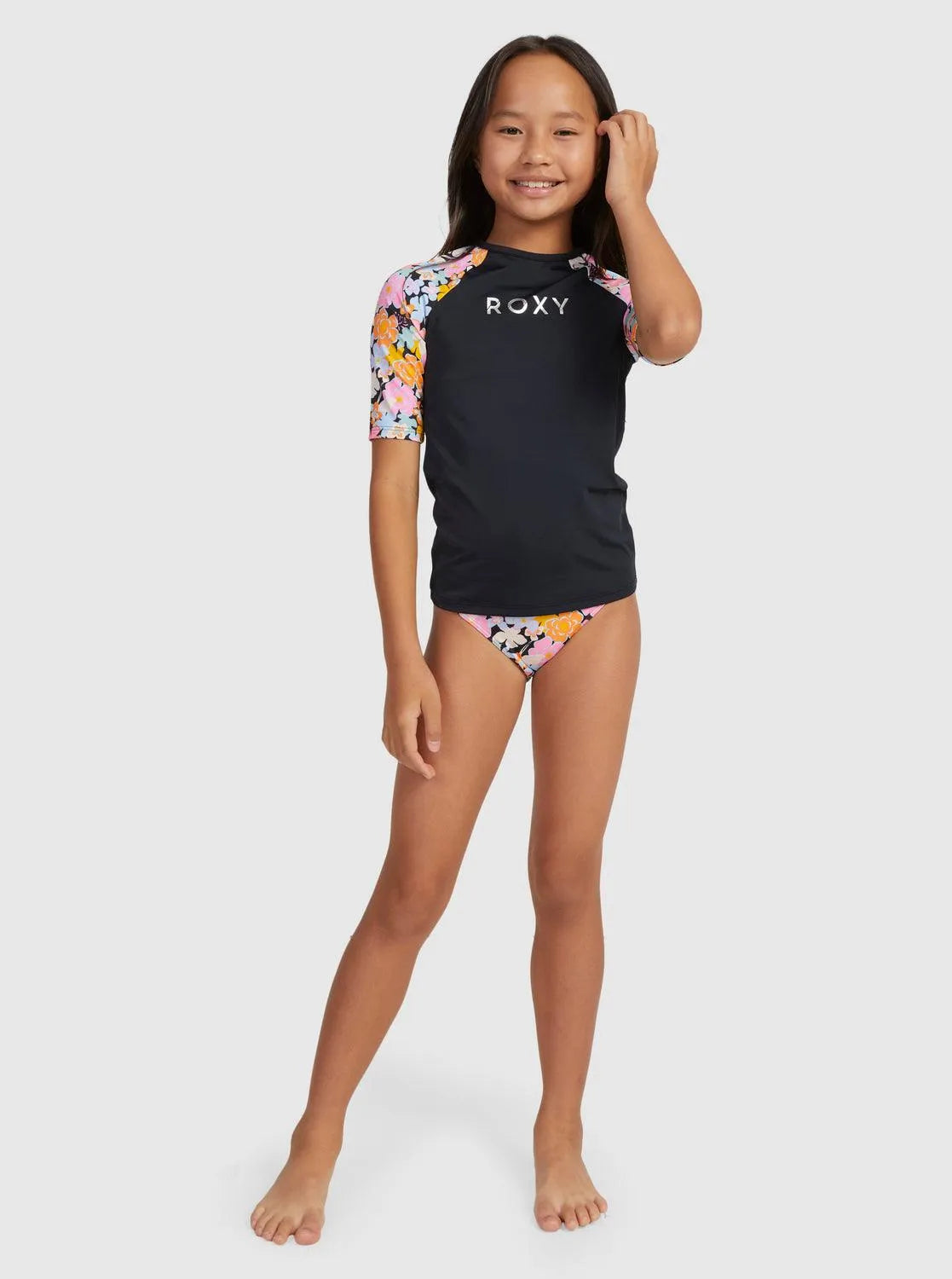 Girls 6-16 Above The Limits Short Sleeve Rash Vest - Beachin Surf