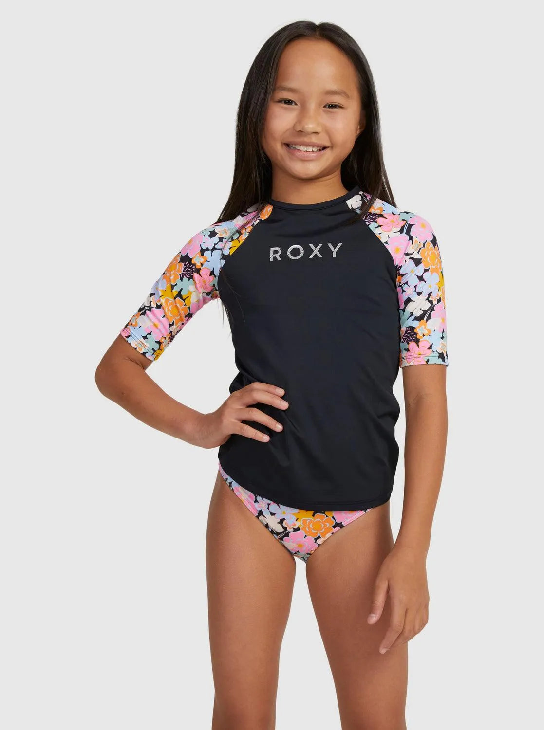 Girls 6-16 Above The Limits Short Sleeve Rash Vest - Beachin Surf