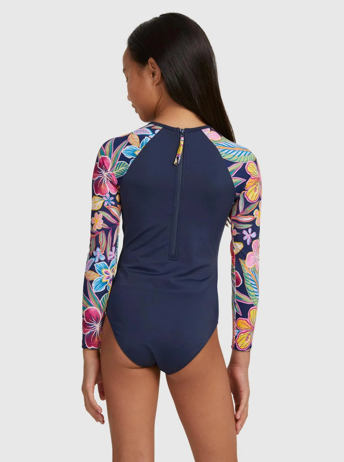 Girls 6-16 Paradise Trip Long Sleeve One-Piece Rashguard - Beachin Surf