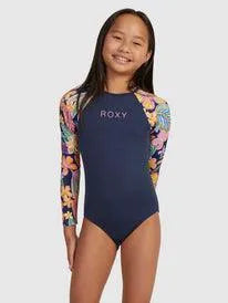 Girls 6-16 Paradise Trip Long Sleeve One-Piece Rashguard - Beachin Surf