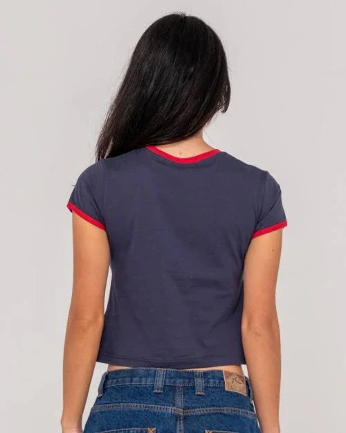 Girls Surf Mini Ringer Tee