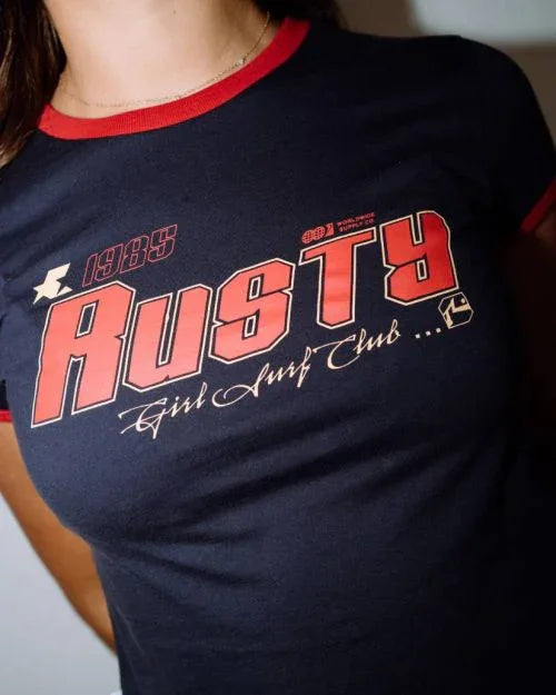 Girls Surf Mini Ringer Tee
