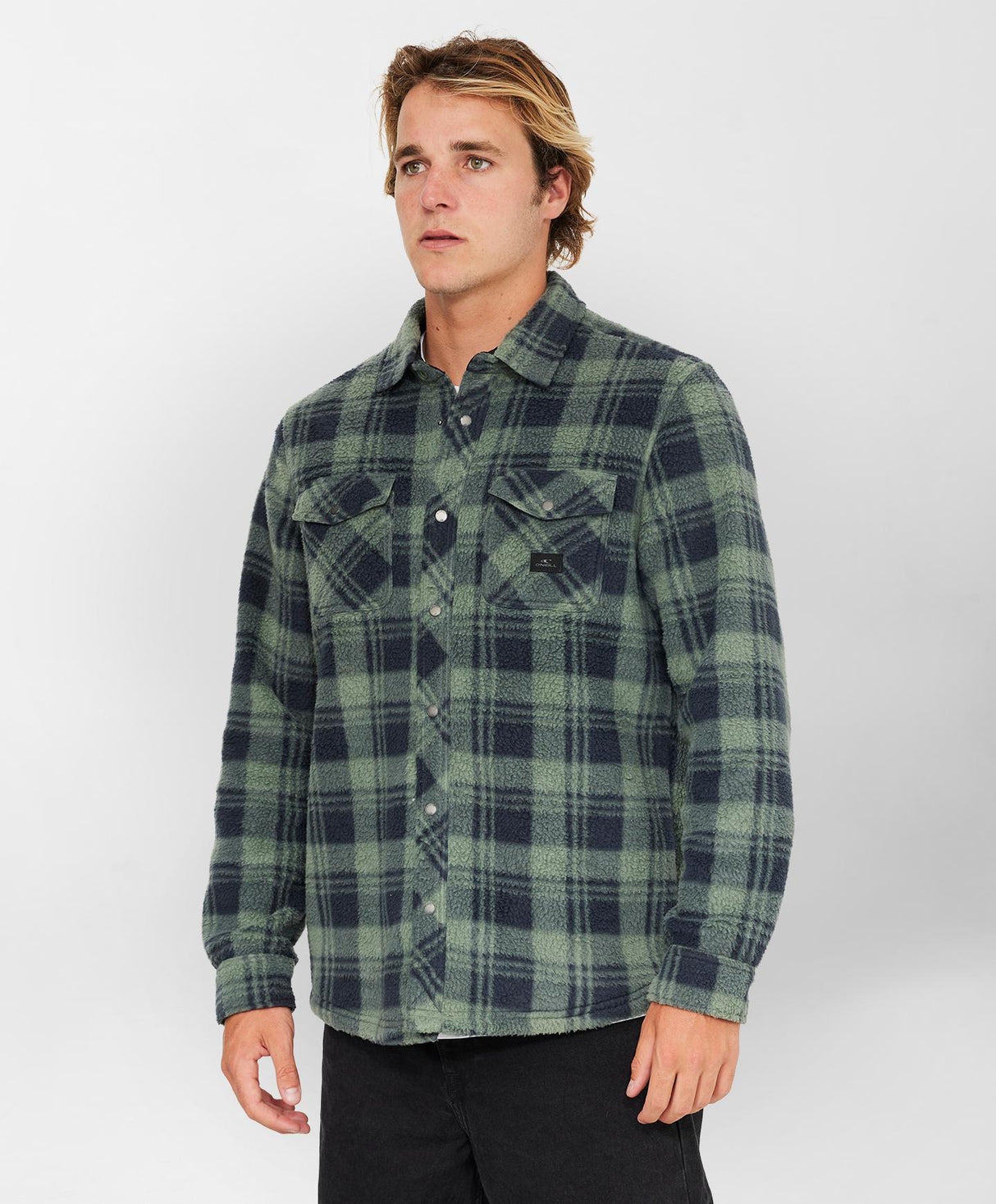 Glacier Plaid High Pile Superfleece - Beachin Surf