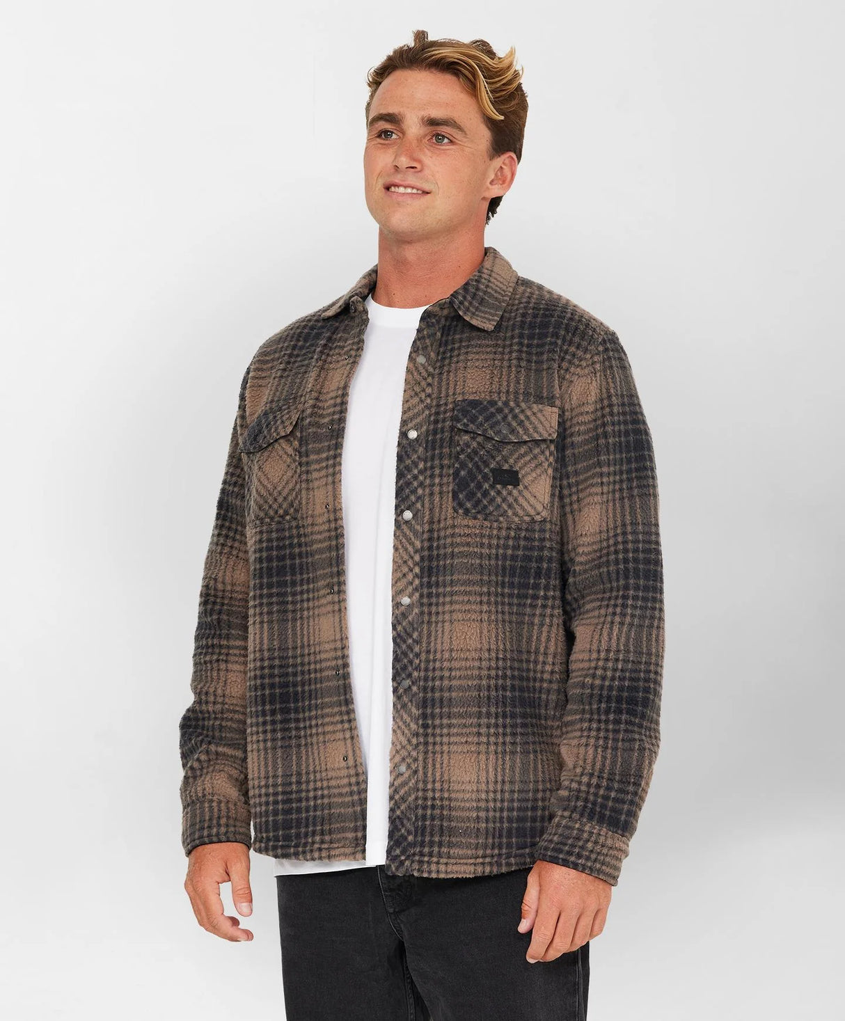 Glacier Plaid High Pile Superfleece - Beachin Surf