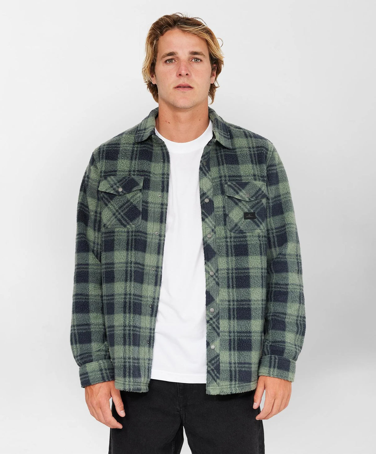 Glacier Plaid High Pile Superfleece - Beachin Surf