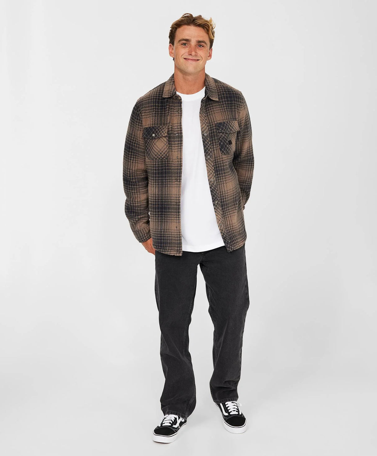 Glacier Plaid High Pile Superfleece - Beachin Surf