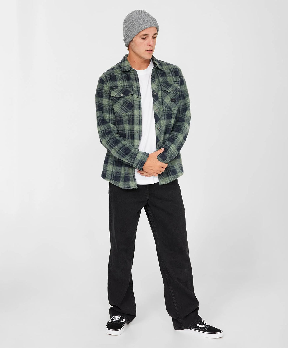 Glacier Plaid High Pile Superfleece - Beachin Surf