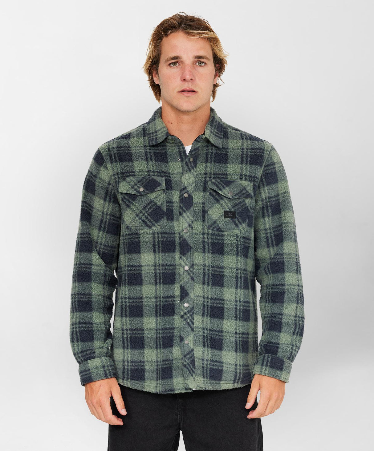 Glacier Plaid High Pile Superfleece - Beachin Surf