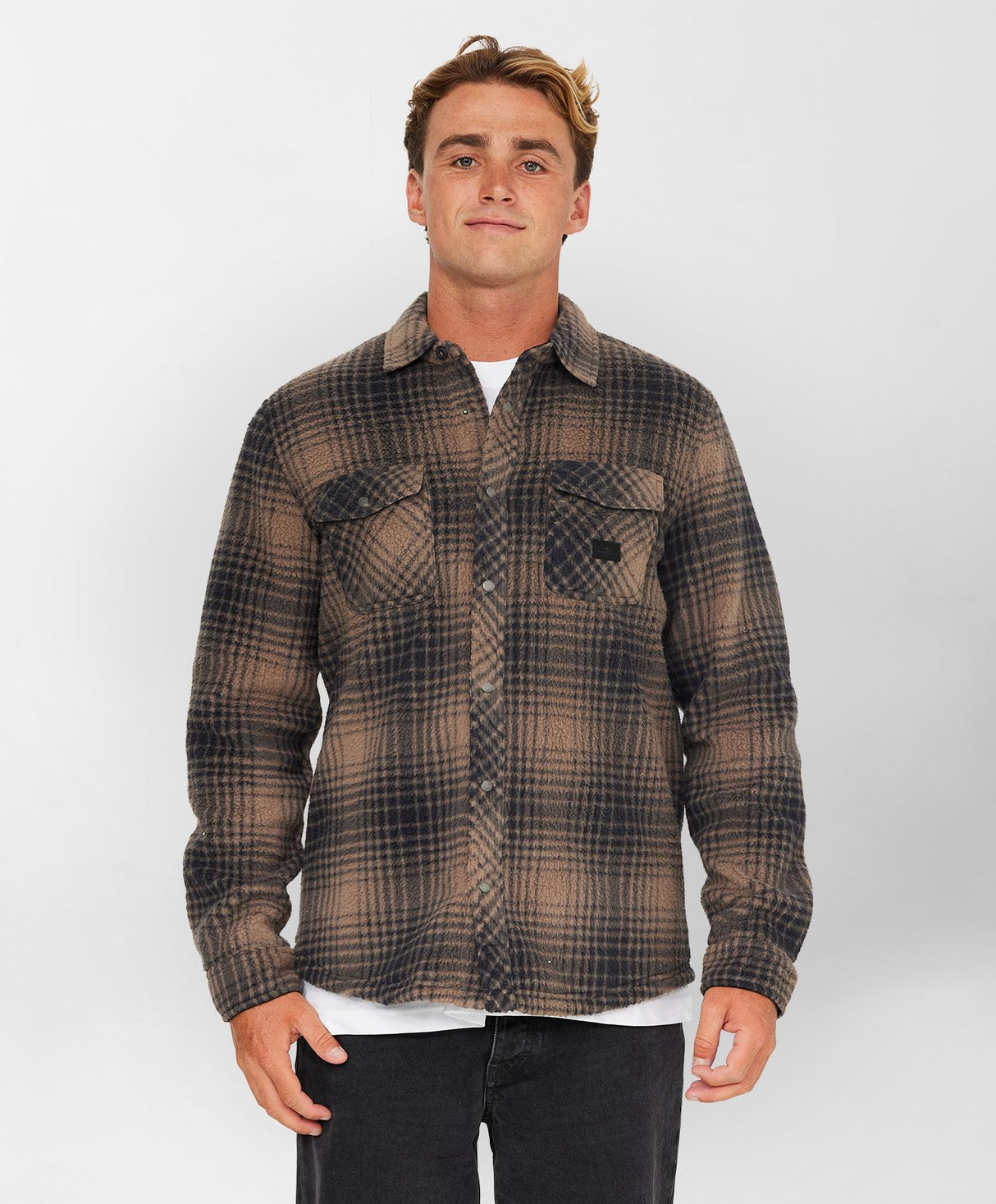 Glacier Plaid High Pile Superfleece - Beachin Surf