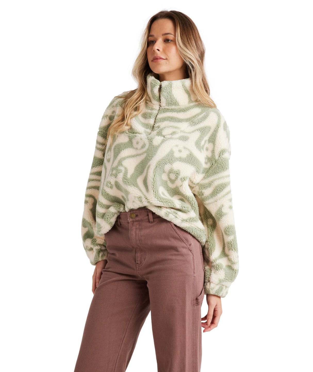 Golden Groove Half Zip Crew - Beachin Surf