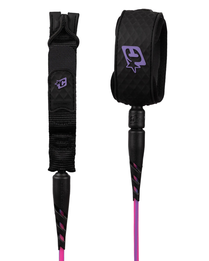 Creatures of Leisure Reliance 2.0 Lite Duty 5ft leash Slim Cuff - Bubblegum Twist Black