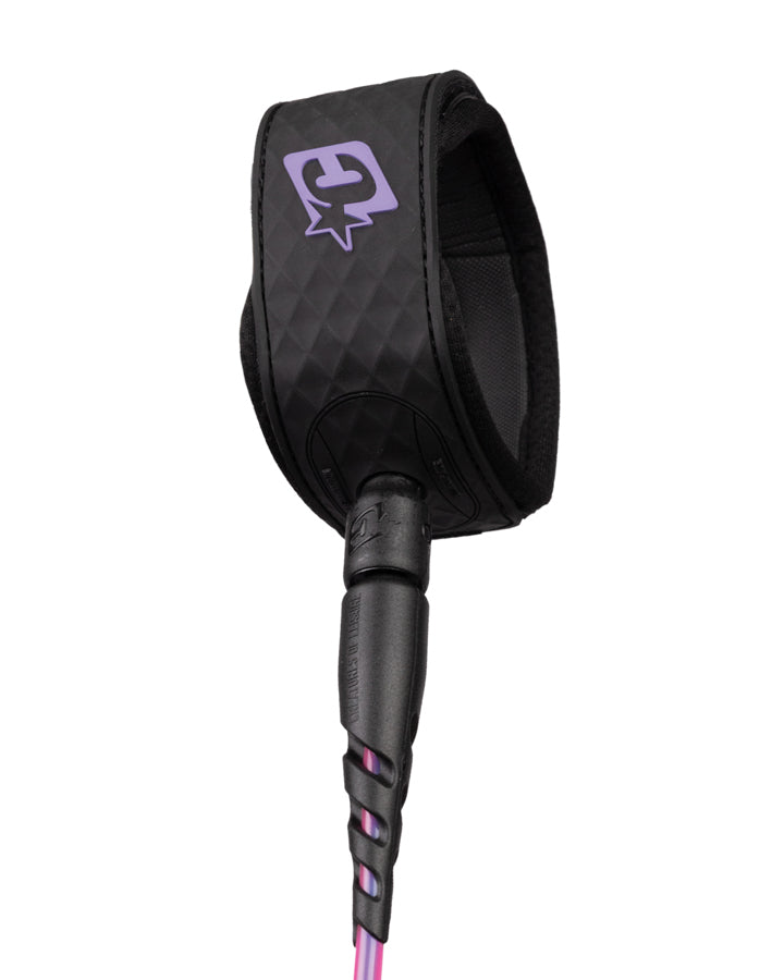 Creatures of Leisure Reliance 2.0 Lite Duty 5ft leash Slim Cuff - Bubblegum Twist Black cuff detail