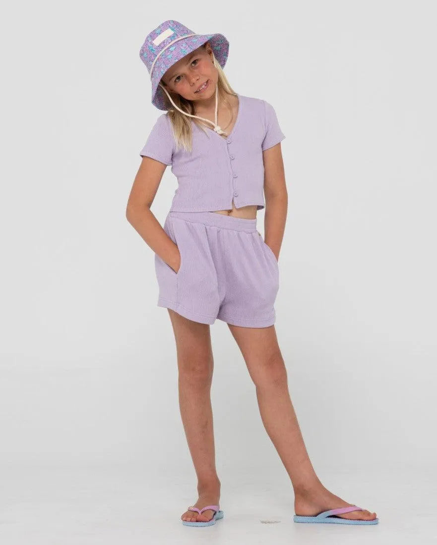 Harlo Elastic Waist Lounge Short Girls - Beachin Surf