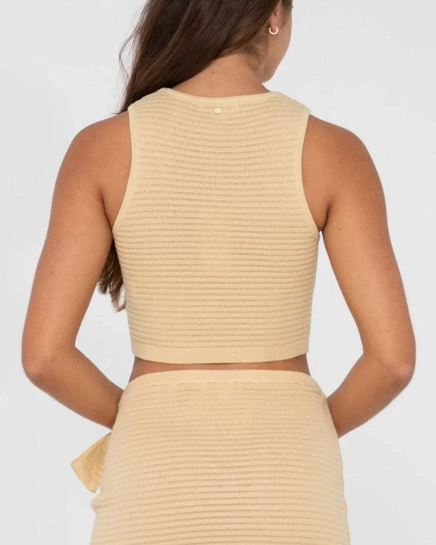 Harri Ribbed Knit Crop Tank Top