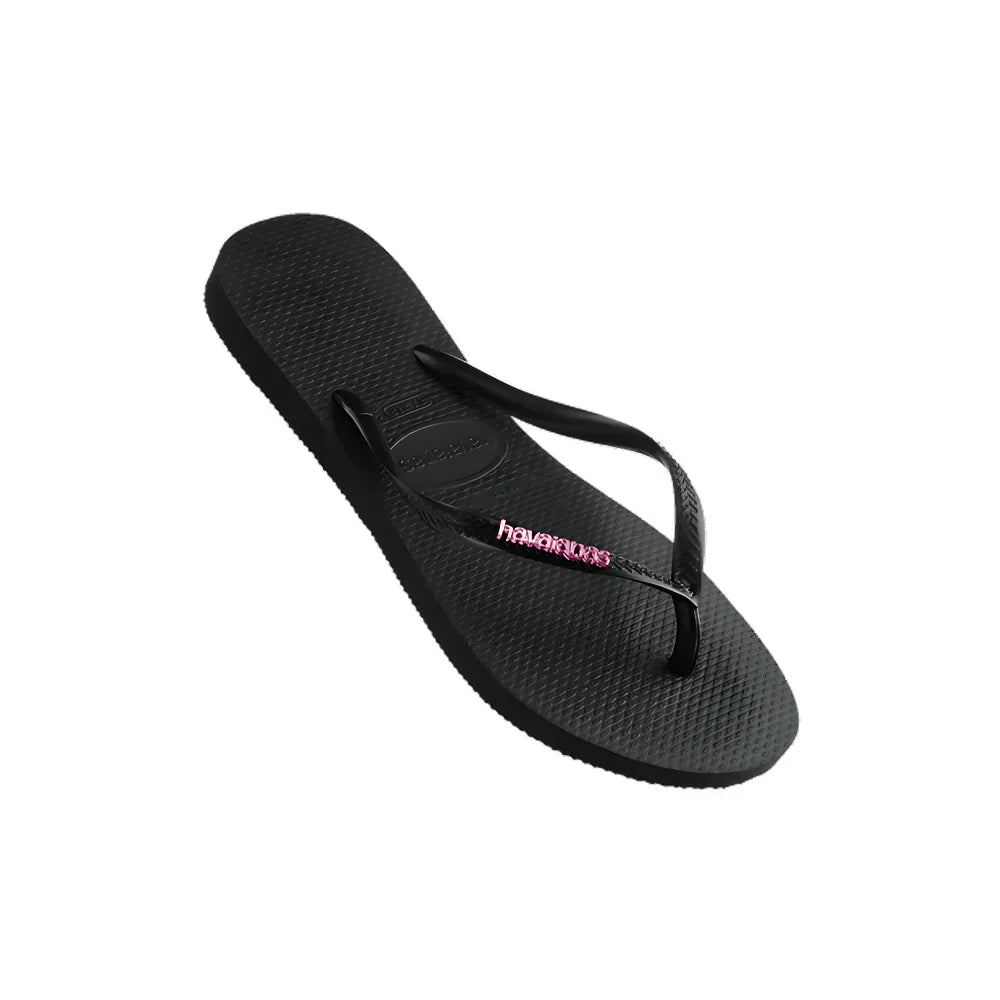 Havaianas - Slim Metal Logo - Hot Pink