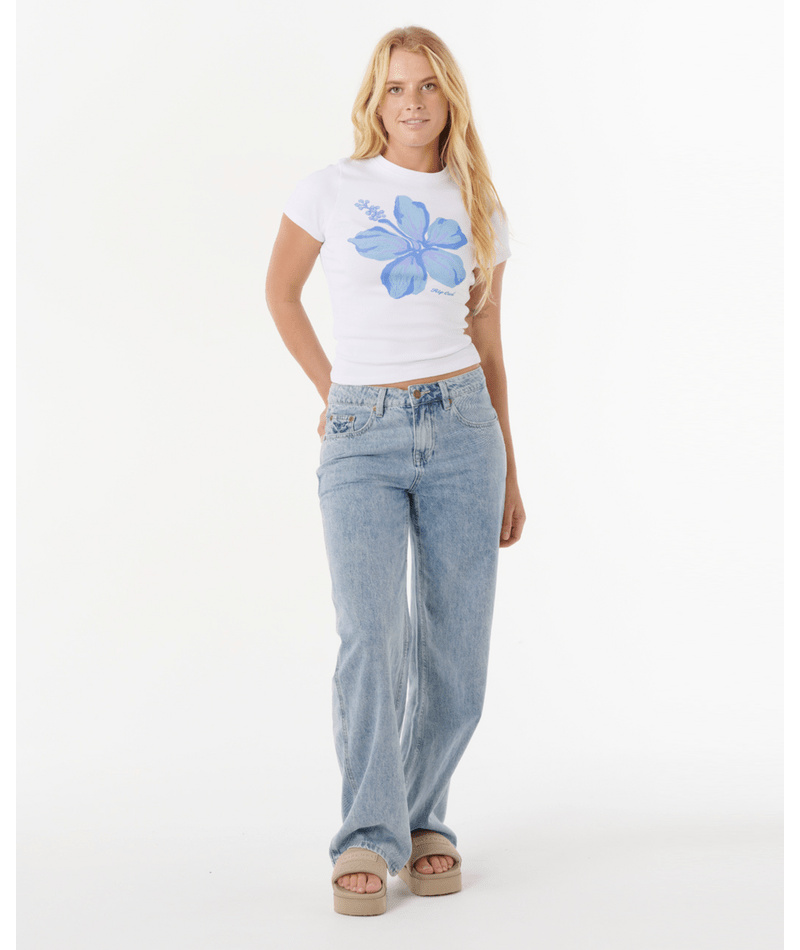 Hibiscus Fitted Tee - Beachin Surf