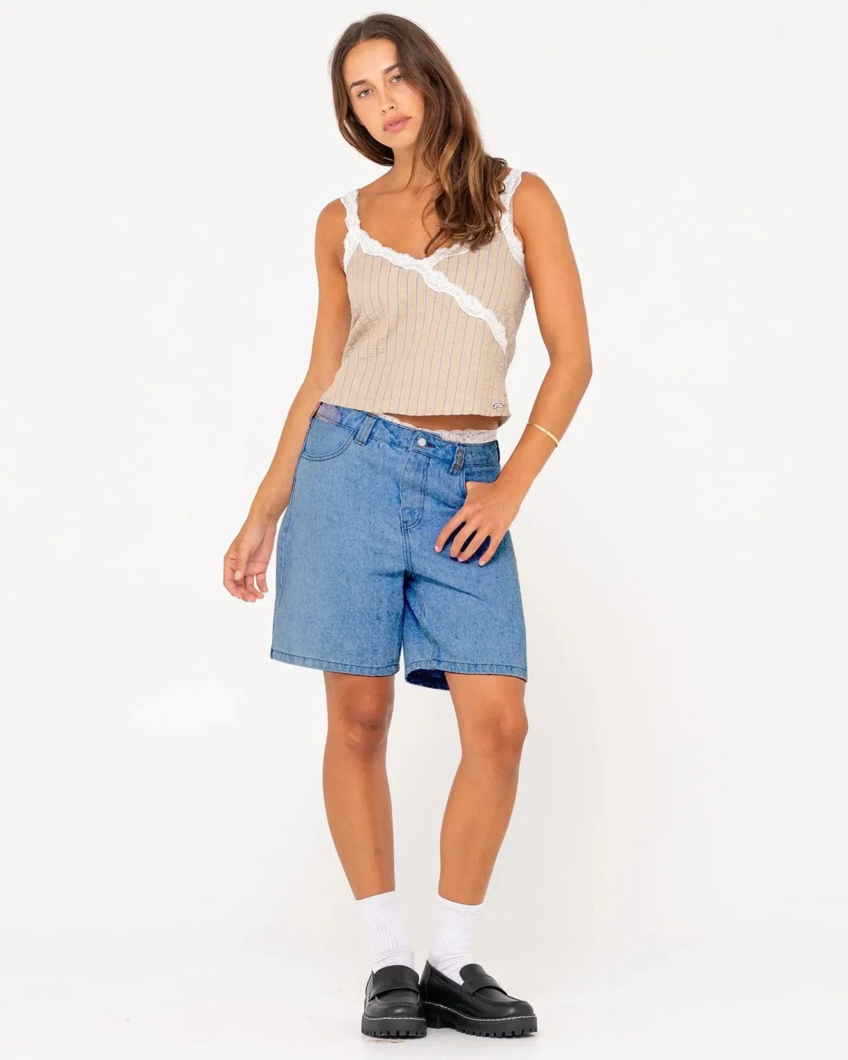 High Volume 18 Inch Denim Jort