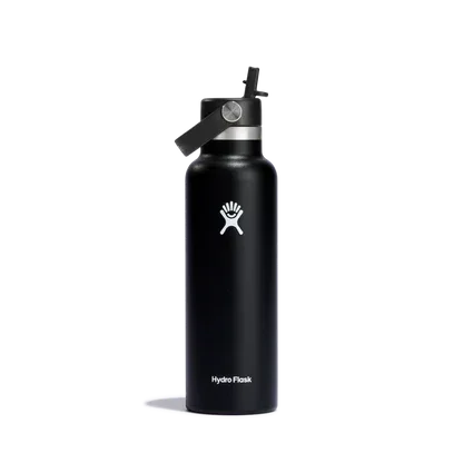 Hydro Flask 21Oz Flex Straw Cap Bottle - Black