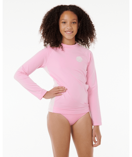Icon Brushed Long Sleeve Rash Vest - Girls - Beachin Surf