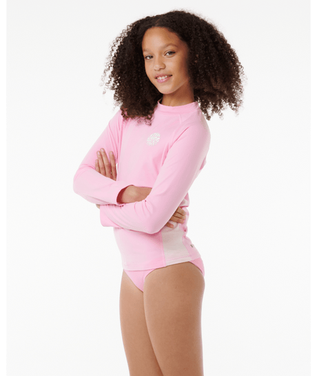 Icon Brushed Long Sleeve Rash Vest - Girls - Beachin Surf