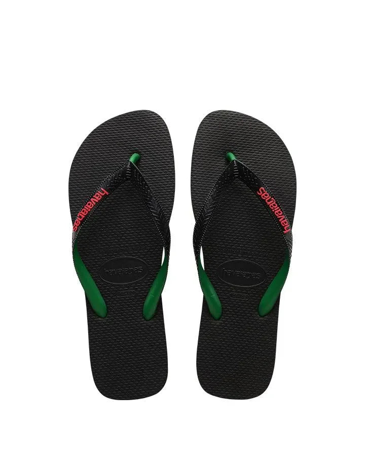 Kids Top Rubber Logo Mix Black/Green