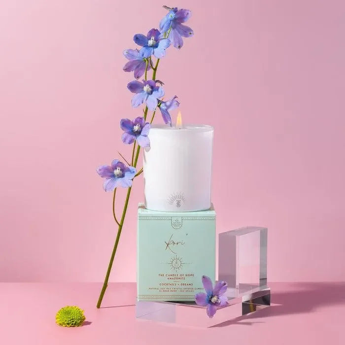 Kori' | Crystal Infused Candle Of H- Ope | Cocktails + Dreams