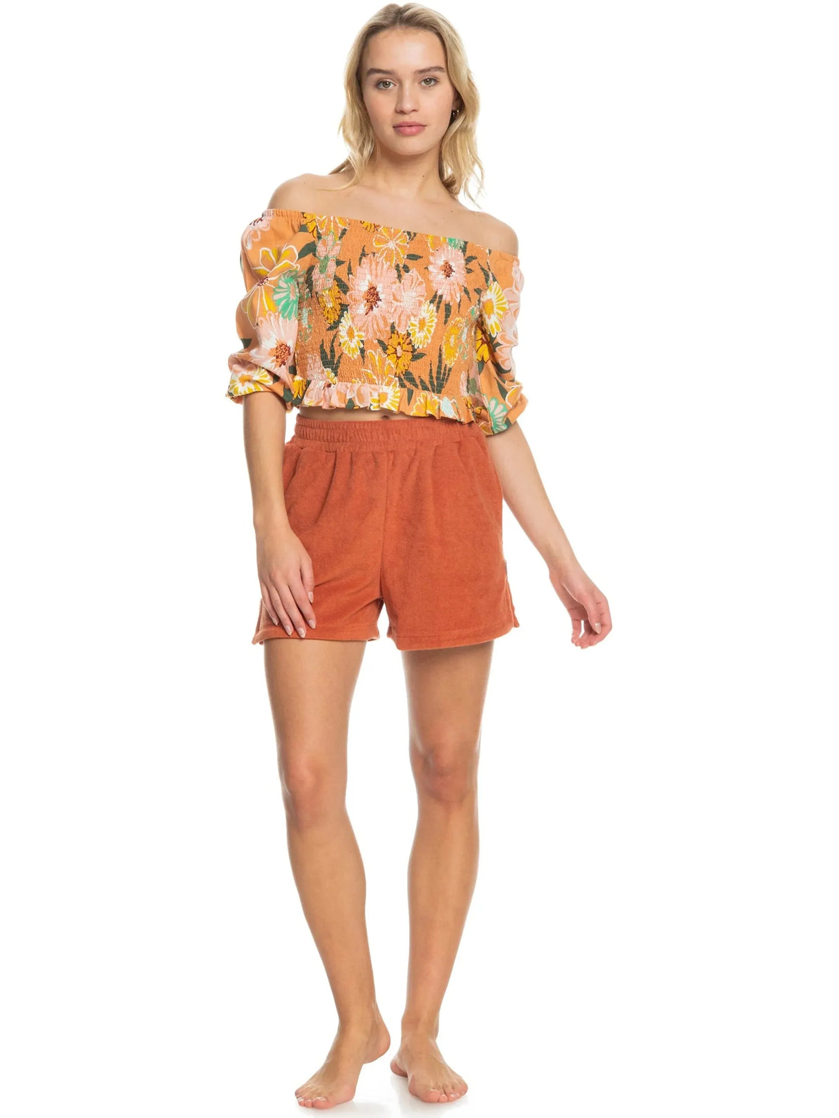 Like The Sun Again Woven Off The Shoulder Top - Beachin Surf