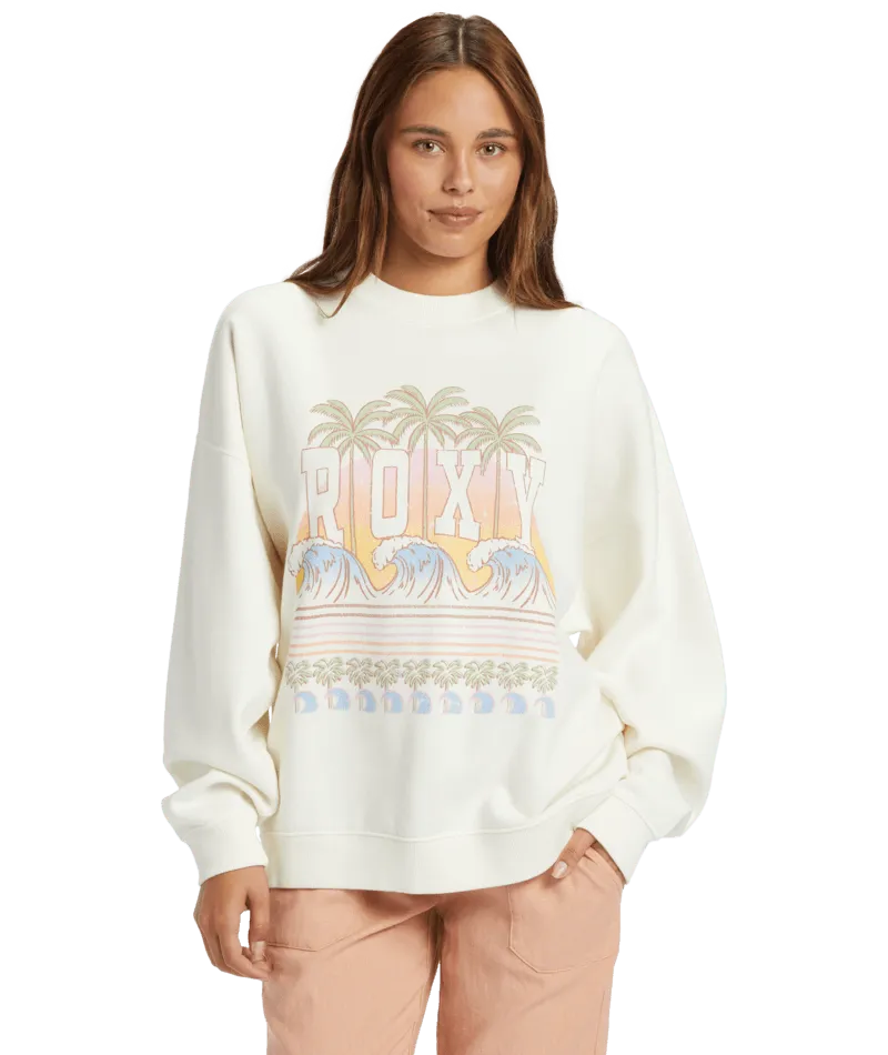 Lineup Oversized Crew Pullover Sweatshirt - Beachin Surf