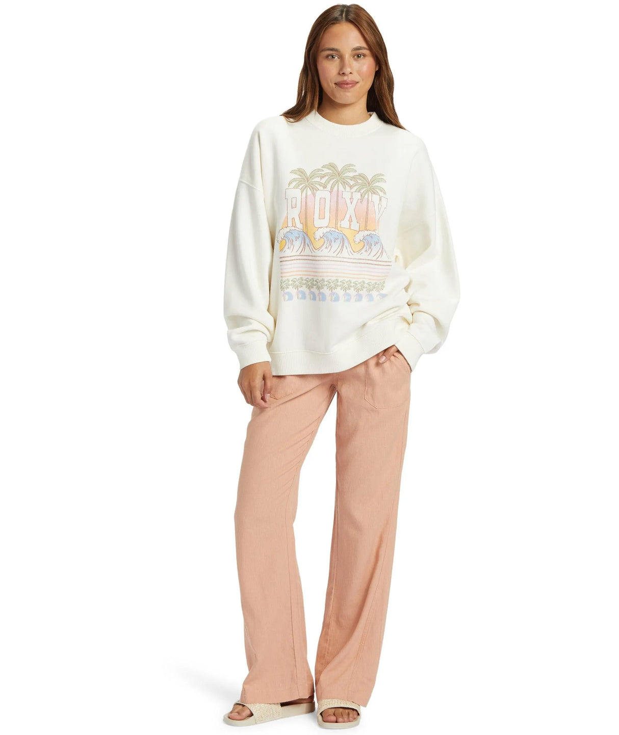 Lineup Oversized Crew Pullover Sweatshirt - Beachin Surf