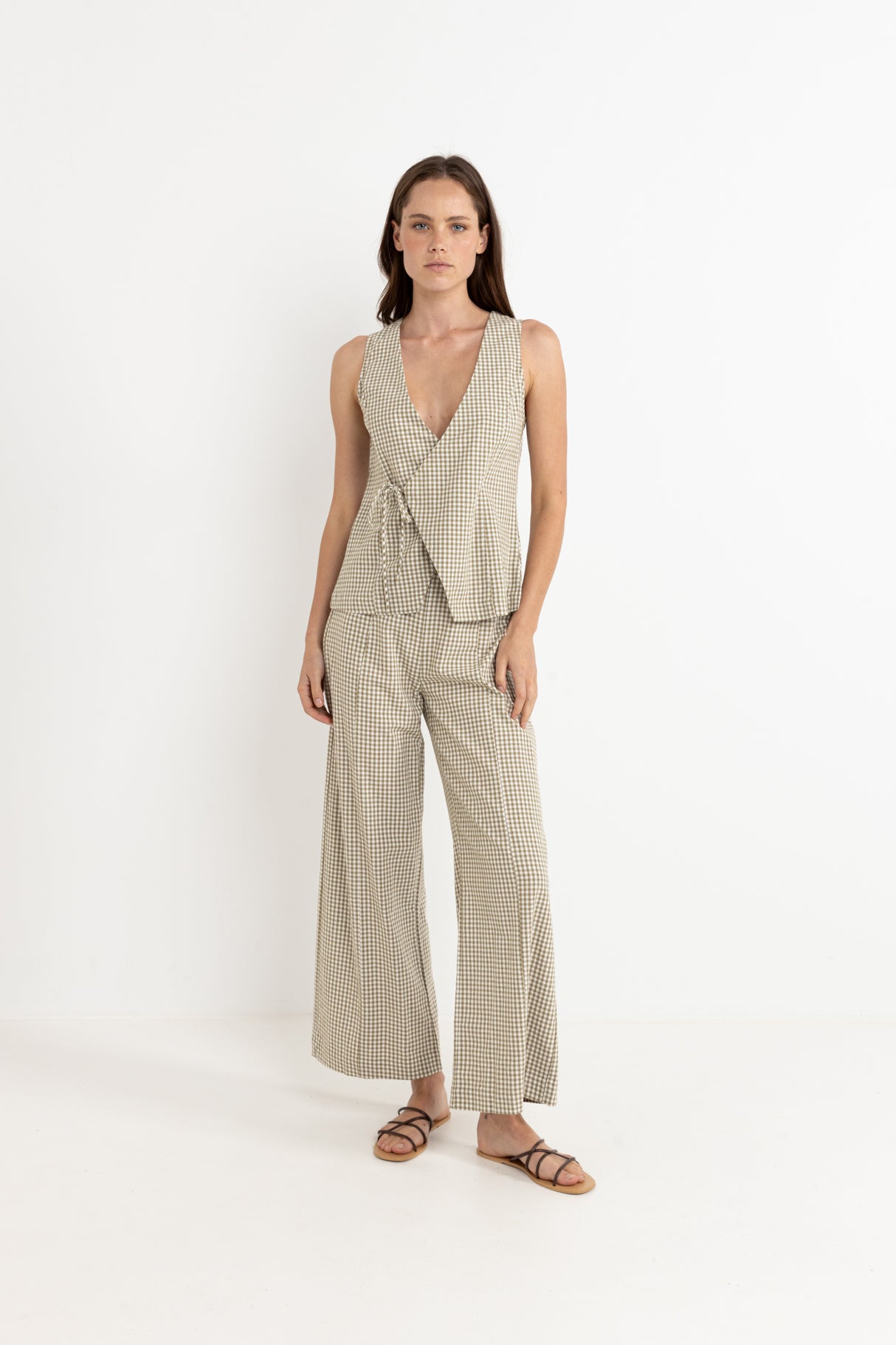 Lola Check Wide Leg Pant