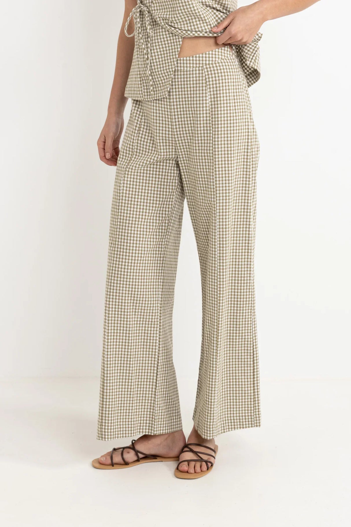 Lola Check Wide Leg Pant