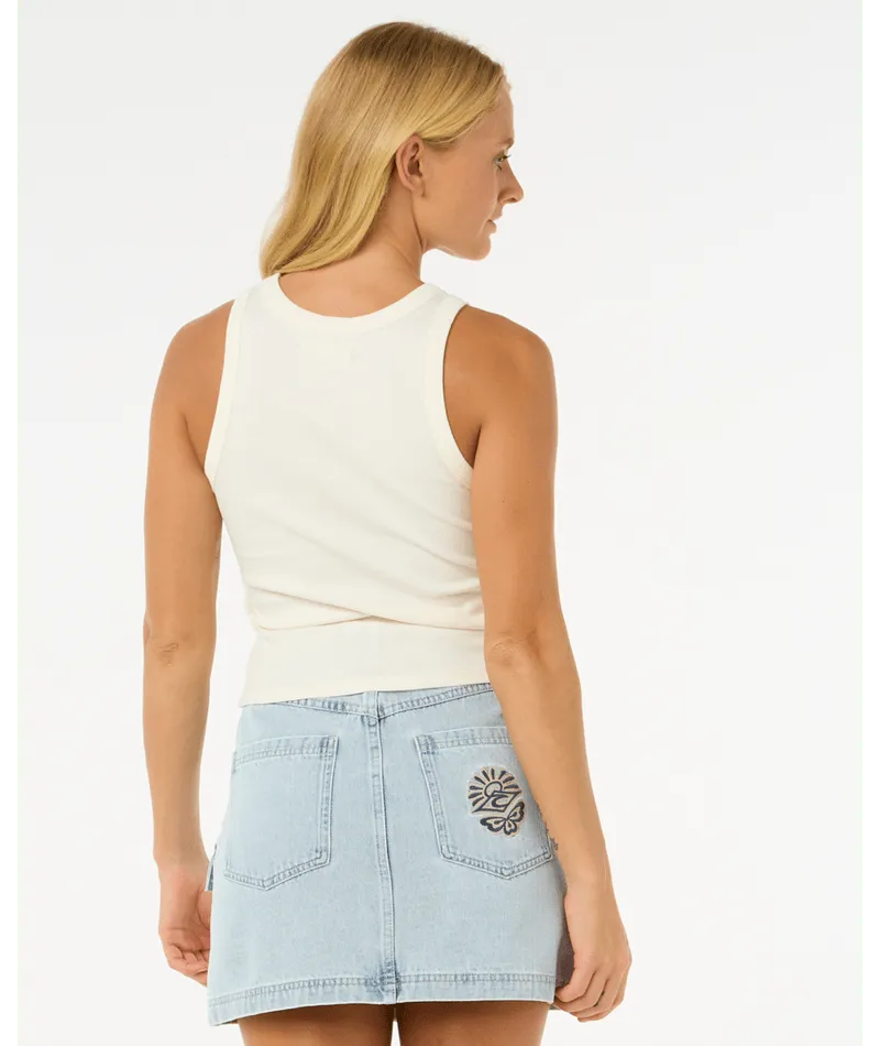 Luna Ribbed Tank - Beachin Surf