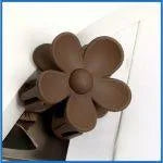 Matte Dark Chocolate Daisy Hair Clip - Beachin Surf