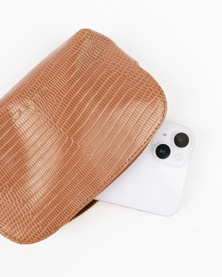 Mila Vegan Leather Textured Pouch - Beachin Surf