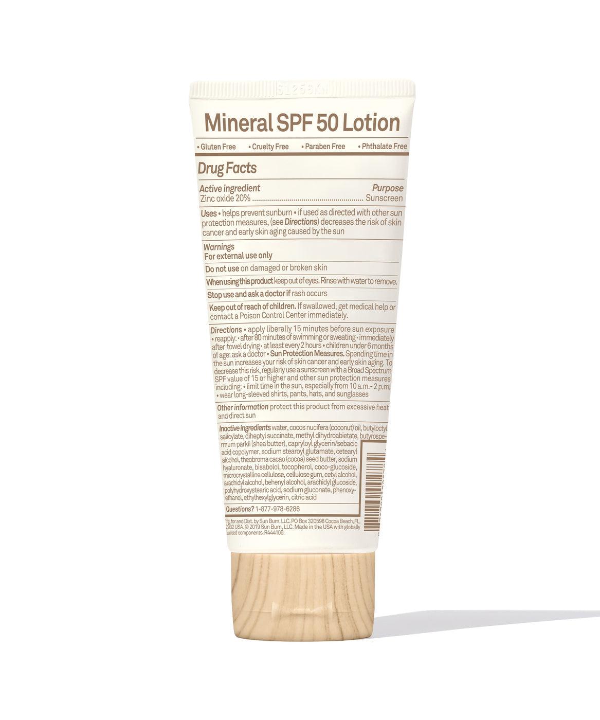 Mineral SPF 50 Sunscreen Lotion - Fragrance Free | SUN BUM | Beachin Surf | Shop Online | Toukley Surf Shop