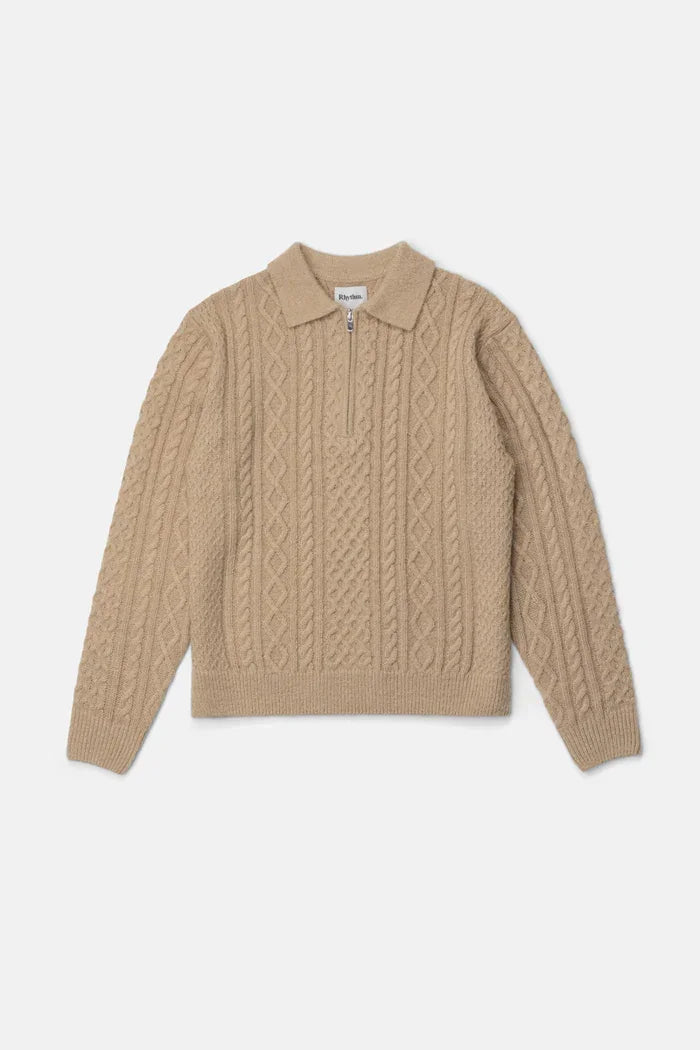 Mohair Quarter Zip Fisherman Zip